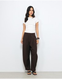 AERE - Tailored Barrel Leg Trousers