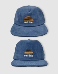 Banabae - Rad Dad and Rad Kid Cord Cap Bundle - Denim Blue