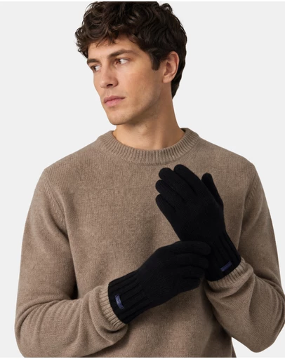 Henry Bucks - HENRY BUCKS Merino Wool Gloves NAVY