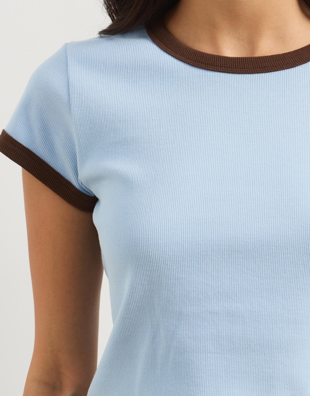 Atmos&Here - Ivy Organic Cotton Rib Ringer Tee