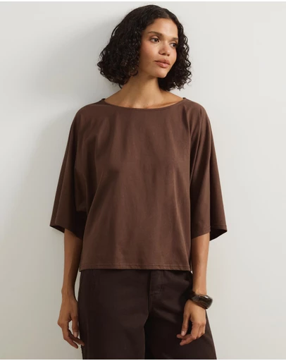 Atmos&Here - Wide Sleeve Boxy T-Shirt
