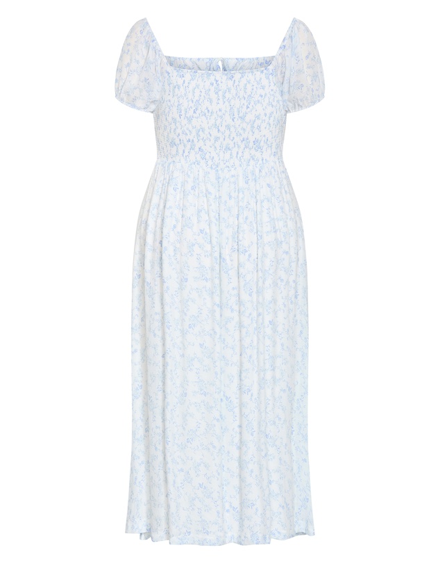 City Chic - Plus size Serina Print Maxi Dress - white