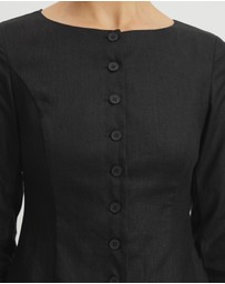 AERE - Appoline Linen Mini Dress