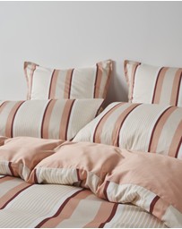 Linen House - Nara Bamboo Cotton 400TC Stripe Quilt Cover Set