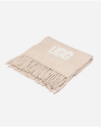 Ozwear Connection Uggs - Ugg Logo Cashmere Aus Wool Woven Scarf