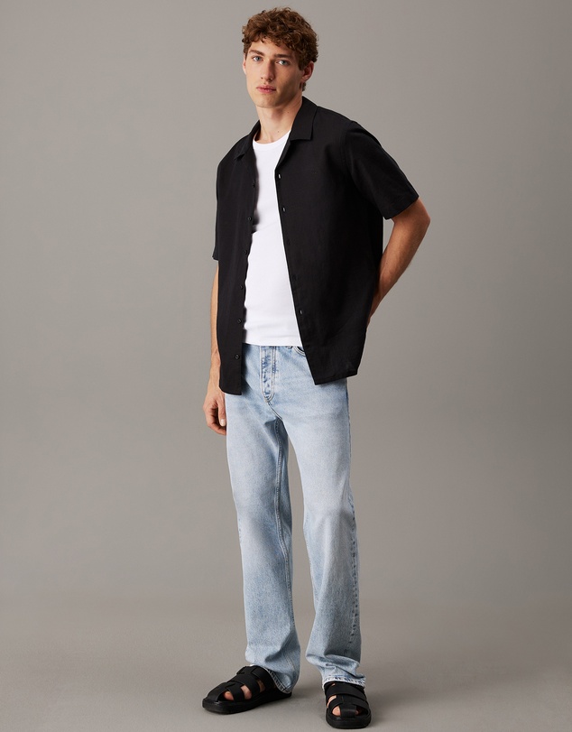 Calvin Klein - Linen Cotton Cuban Collar Shirt