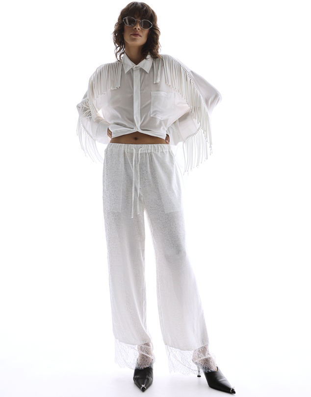 THE TALES - Frida Lace Hem Floral Pants