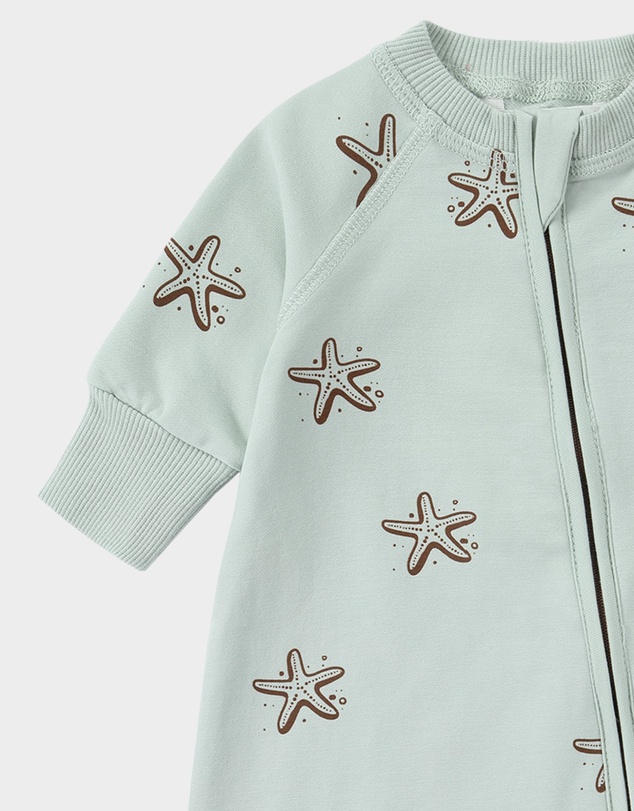 Susukoshi - Terry Relaxed Zip Suit. Starfish
