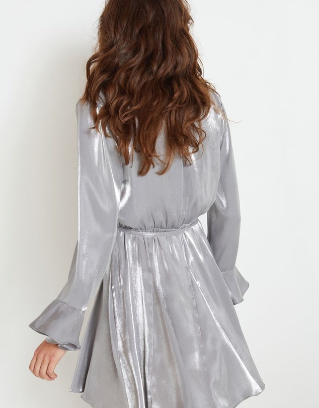NEXT - Long Flutter Sleeve Mini Dress