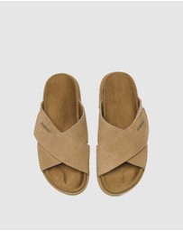 EVERAU - EverAU Ugg Lilac Cow Suede Upper Sandals