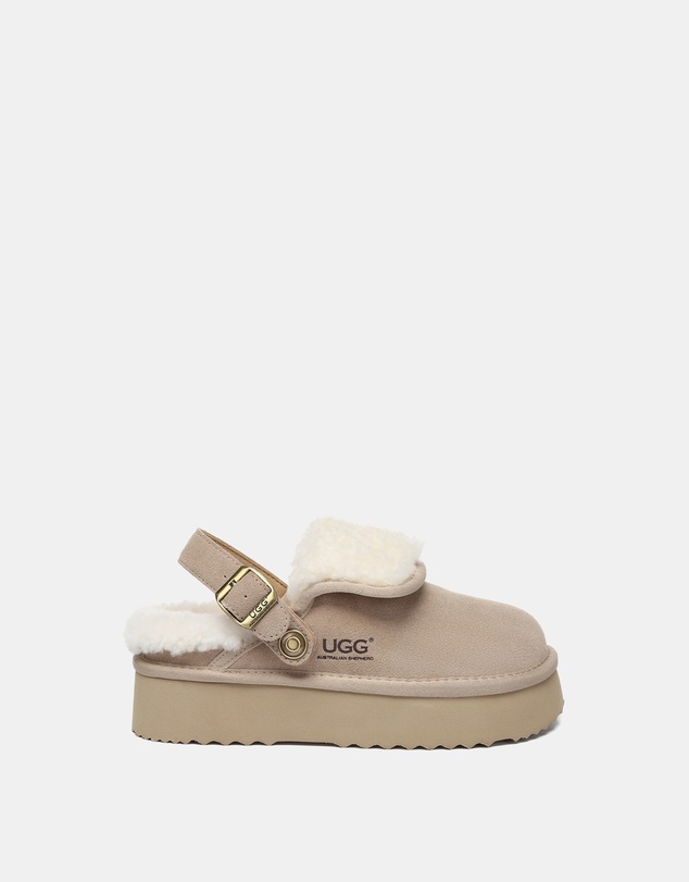 EVERAU - Australian Shepherd Ugg Tenley Platform Cow Suede Upper House Shoes