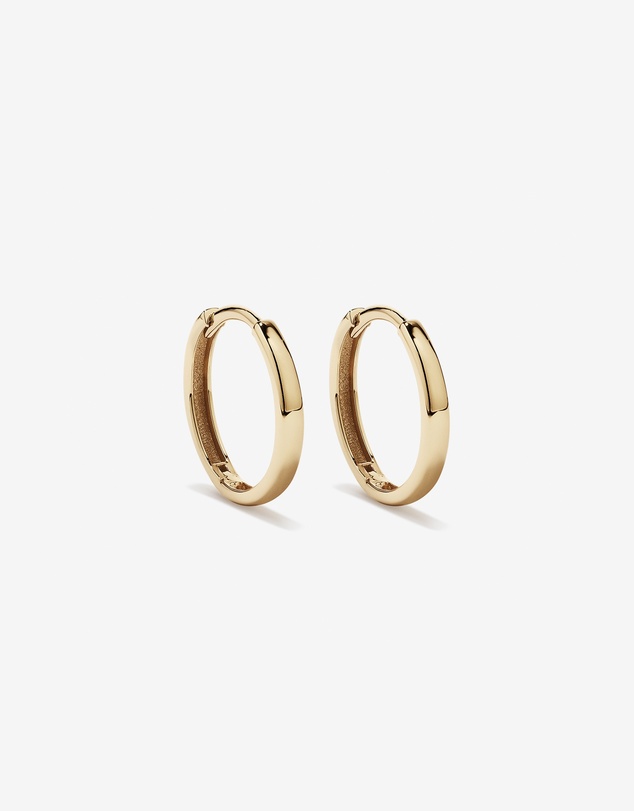 Michael Hill - 13.5mm Large Polished Huggie Earrings in 10kt Yellow Gold
