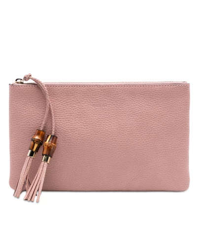 Pre-Loved by Azura Reborn - Pre-Loved Calfskin Bamboo Clutch