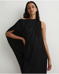 BONDI BORN - Ardea Asymmetric Maxi Dress - Black