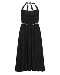 City Chic - Stacey Halter Midi Dress - black
