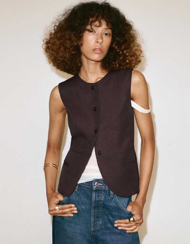 M.N.G - Lyocell Buttoned Vest