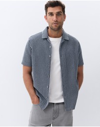 UNISON - Herringbone Stripe Button Thru