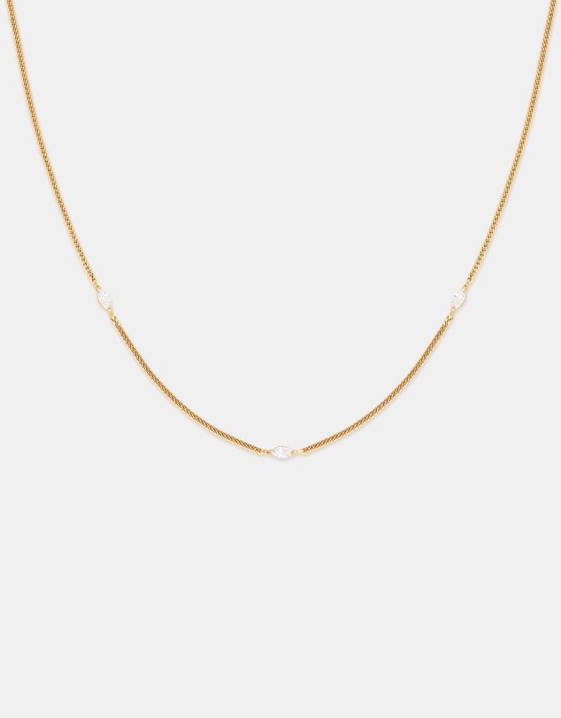 Astrid & Miyu - Navette Crystal Necklace