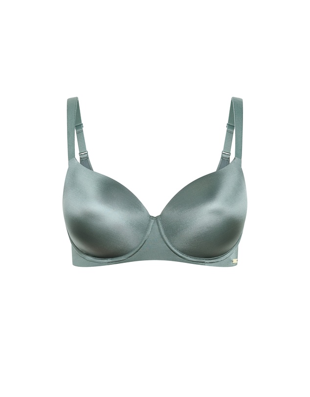 City Chic - Plus size Smooth & Chic T-Shirt Bra - sage