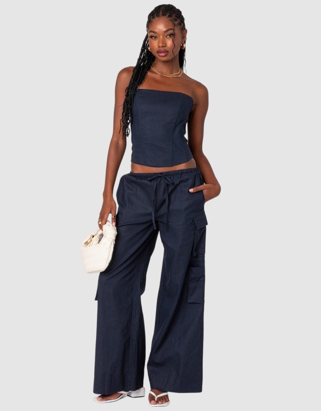 EDIKTED - Bristol Linen Look Corset