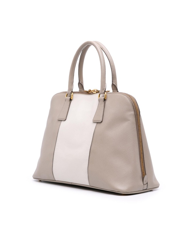 Pre-Loved by Azura Reborn - Pre-Loved Medium Bicolor Saffiano Lux Promenade Satchel