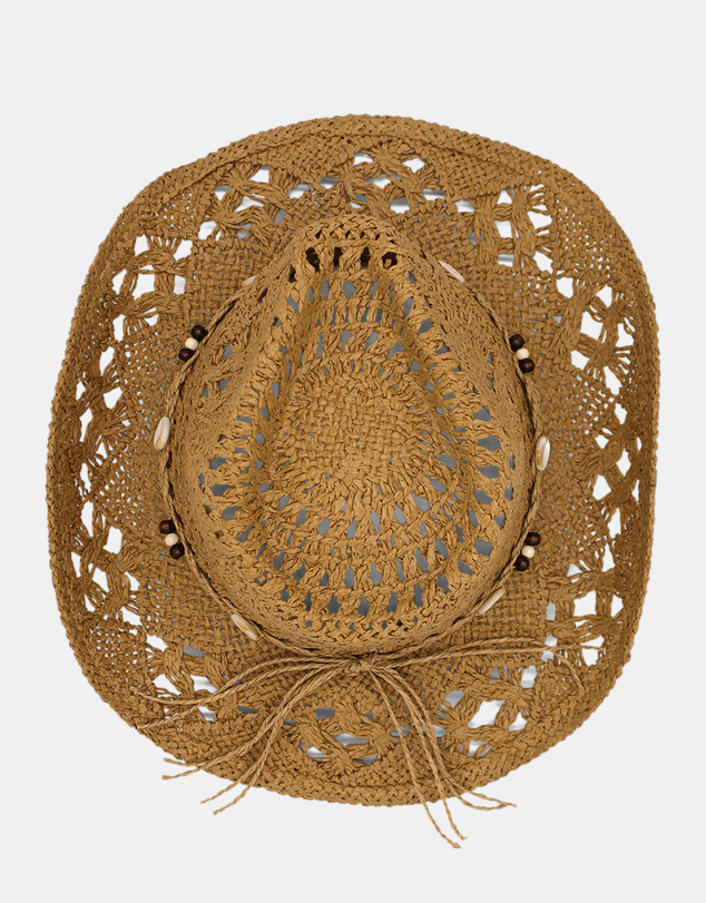 Morgan & Taylor - Salem Woven Straw Cowboy Hat in Tan Brown