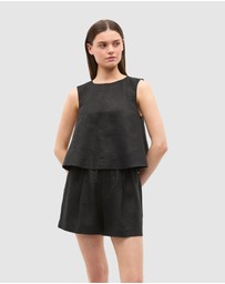 Seed Heritage - Core Linen Shell Top