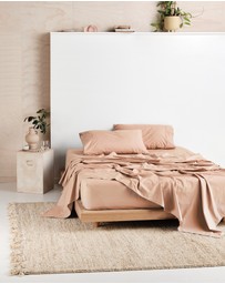 Linen House - Vienna 300TC Cotton Percale Sheet Set 50cm