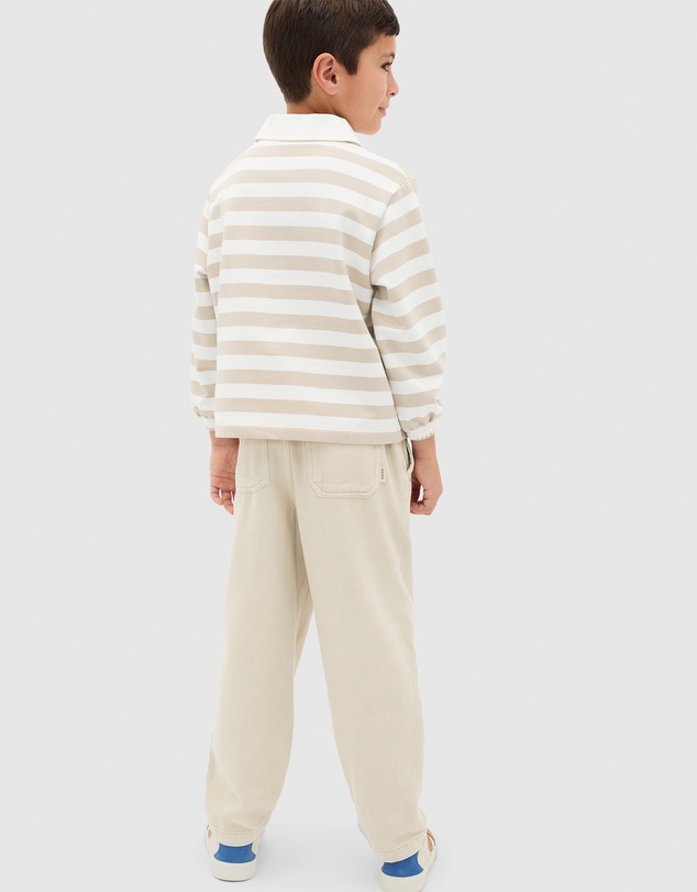Seed Heritage - Stripe Collar Logo Sweat