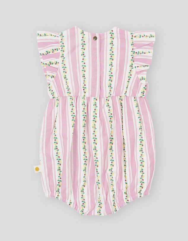 Goldie + Ace - Antique Stripe Strawberry Lani Romper - Babies
