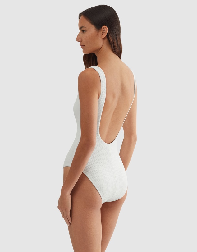 Polo Ralph Lauren - Cable Jacquard Martinique Low Back Swimsuit