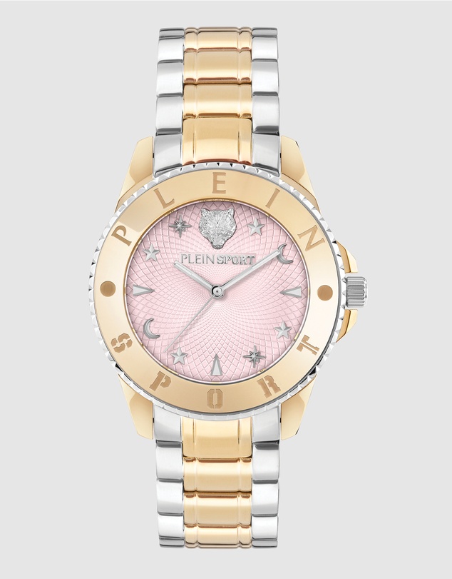 Plein Sport - Plein Glam 40mm Pink Dial and Gold-tone bracelet