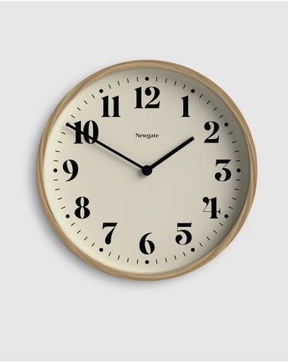 Newgate - Newgate Number Four Theatre Wall Clock-Faux Wood