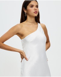 Third Form - Running Water Bias One Shoulder Dress