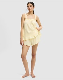 Cotton On Body - Cotton Lace Trim Babydoll Cami Set