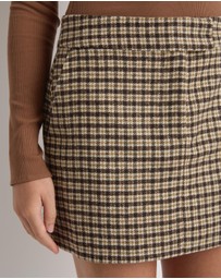 Dazie - Whimsey Houndstooth Mini Skirt
