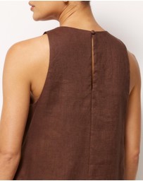 AERE - Lila Linen Shift Mini Dress