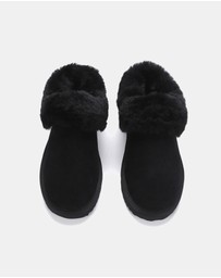AusWooli Ugg Boots - Coogee Sheepskin Cozy Ankle Slippers