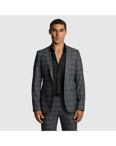 yd. - Cassius Slim Fit Check Suit Jacket