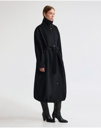 Oxford - Emily Funnel Collar Wool Blend Coat