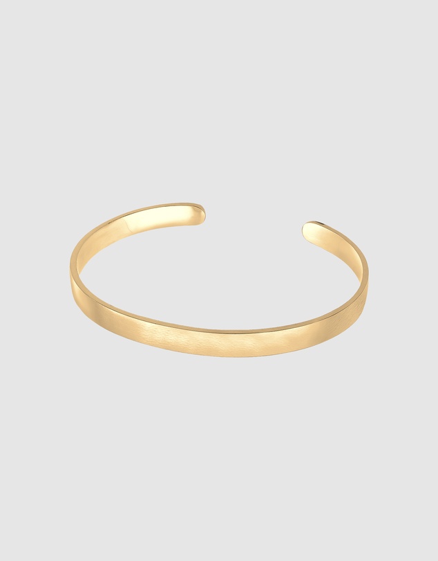 Kuzzoi - ICONIC EXCLUSIVE - Polished Cuff Bracelet in Gold-Plated 925 Sterling Silver