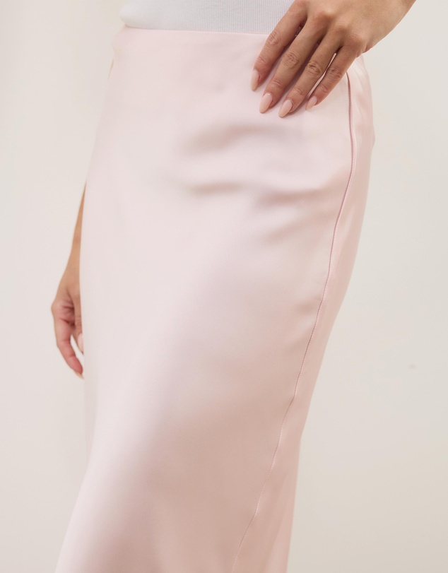 Atmos&Here - Paris Lace Satin Midi Skirt