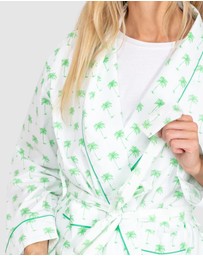 Sant And Abel - Women's Green Palm Tree Robe