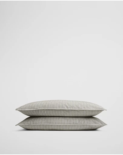 Country Road - Brae Australian Cotton Stripe Standard Pillowcase Pair
