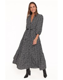 Petal & Pup - Dixon Maxi Dress - Black Ditsy Floral