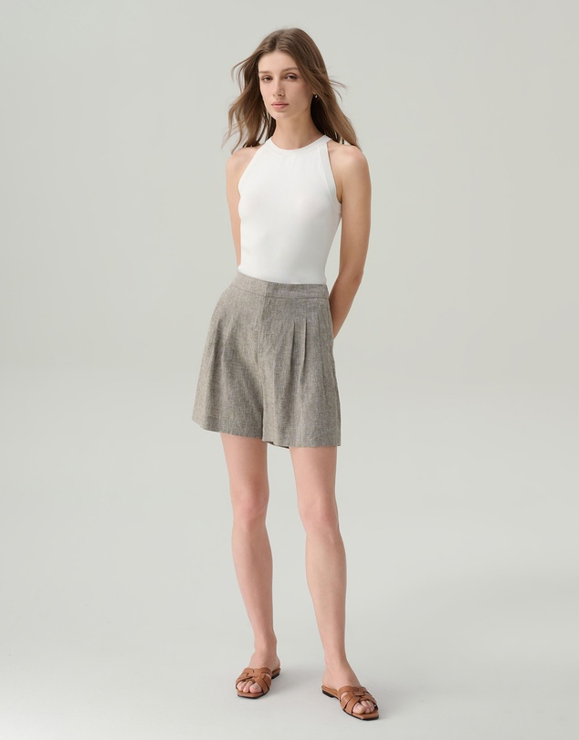 IDA+S - Penelope High Waisted Linen Shorts