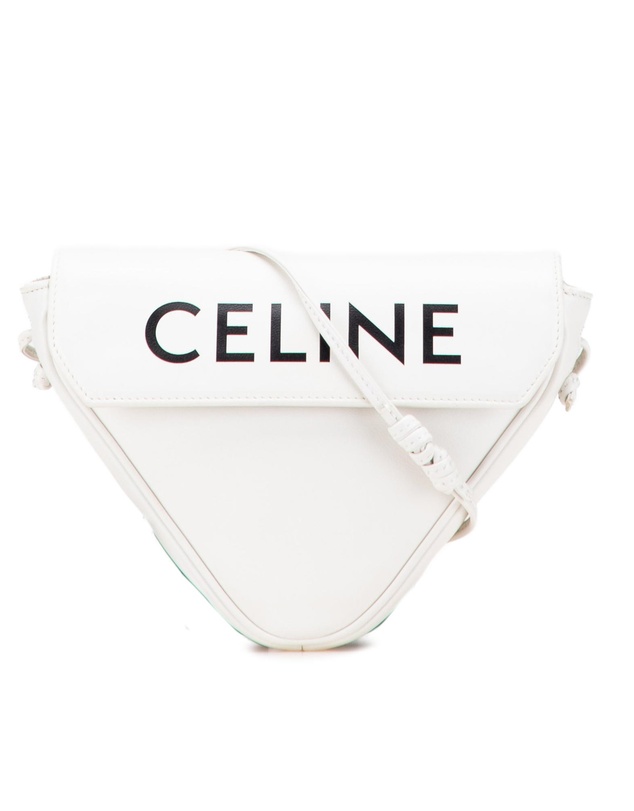 Pre-Loved by Azura Reborn - Pre-Loved Smooth Calfskin Logo Triangle Crossbody