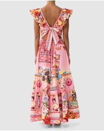 Camilla - Tiered Dress With Neck Frill