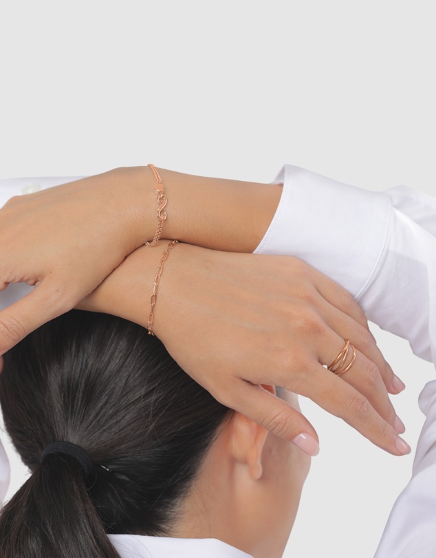 Elli Jewelry - Bracelet Heart Infinity 925 Sterling Silver Rosegold