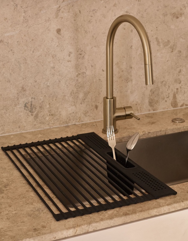 DESIGNSTUFF - DRIP Folding Dish Rack w/ Cutlery Holder